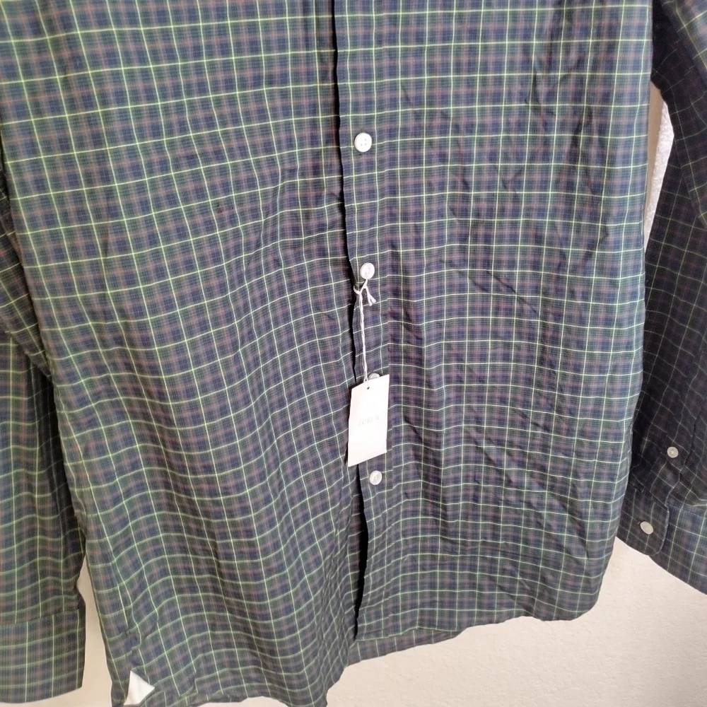 NWT J. CREW LUDLOW SHIRT IN DARK NAVY PLAID F8187 sz M